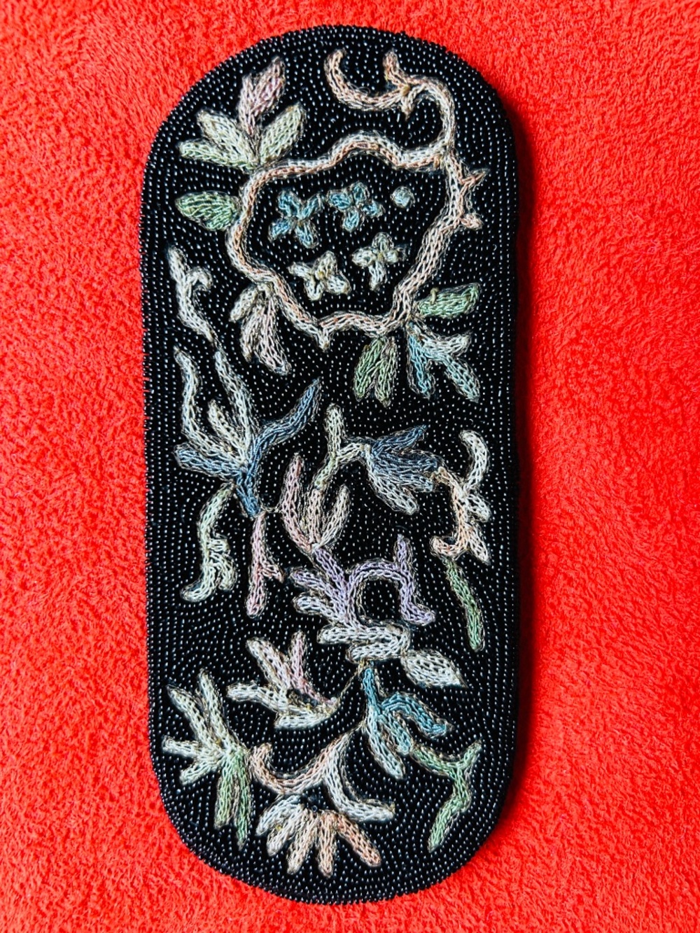 Vintage FRENCH HANDMADE Point De Beauvais BILLFOLD/Eyeglass Case Matching Set - Picture 4 of 9